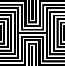 Optical illusion that looks like a diamond when you stare at the lines in the center