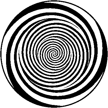 Optical illusion where you stare at the center of a spiral and the spiral appears to move
