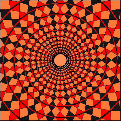 Optical illusion where you try to tell if the spiral is coming in or going out