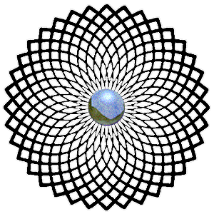 Optical illusion of a funky pattern